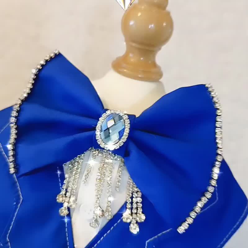 燕尾服 Texudo 紳士服 造型 煲呔寵物圍巾/頸飾 - 項圈/牽繩 - 棉.麻 黑色