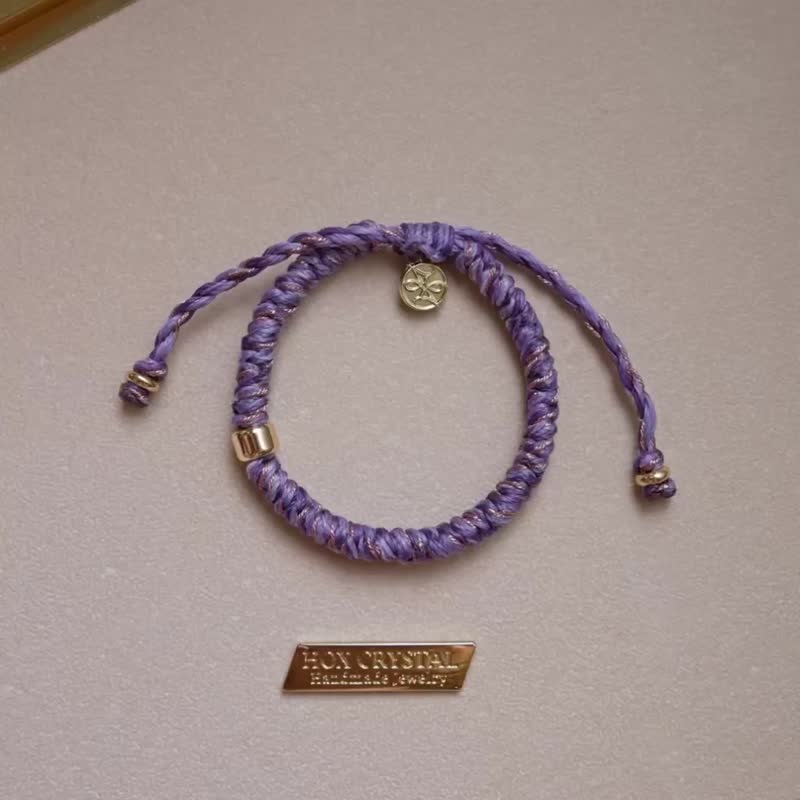 HOX CRYSTAL Protective Diamond Knot Rope - Bracelets - Other Materials Purple