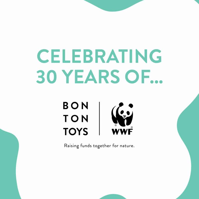 BON TON TOYS x WWF 皇帝企鵝填充玩偶-20cm - 公仔/玩偶 - 環保材質 黑色