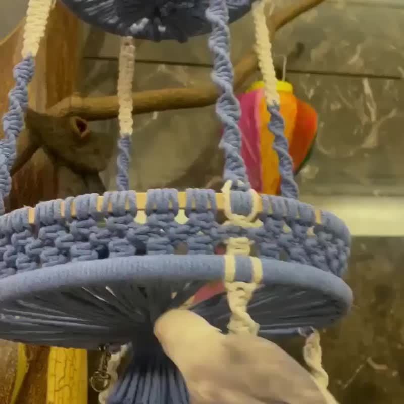 Macrame Hanging Basket / Bird Paradise - ของวางตกแต่ง - ผ้าฝ้าย/ผ้าลินิน 
