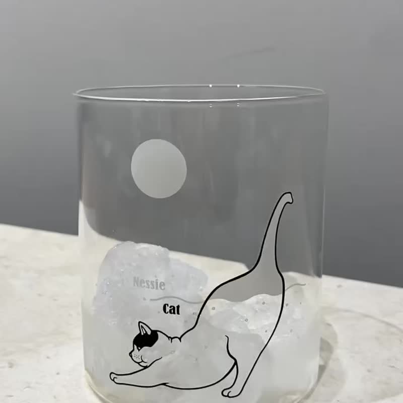 尼斯湖喵-魔法療癒玻璃杯 - 玻璃杯 - 玻璃 透明