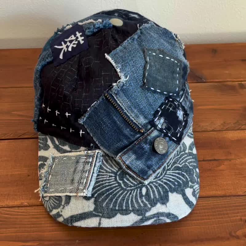 Loose patchwork hat cap-044 - Hats & Caps - Cotton & Hemp 