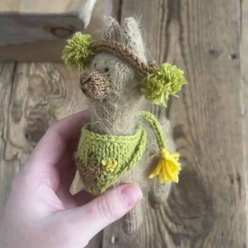 Cute lama toy baby shower gift, newborn photo prop set, stuffed animal - Kids' Toys - Wool Khaki