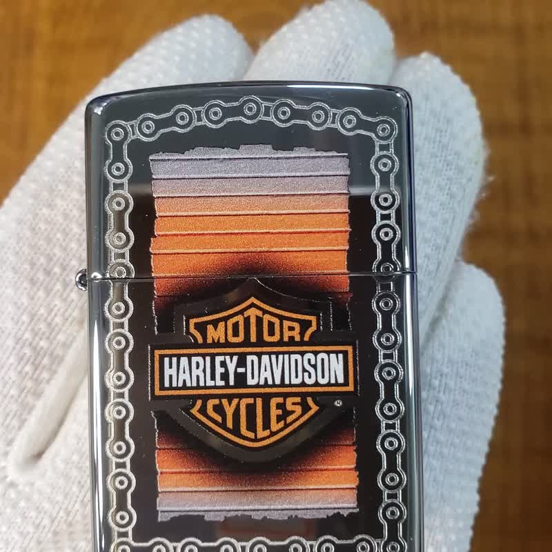 【ZIPPO官方授權】哈雷鍊條圖案防風打火機 29559 - 其他 - 銅/黃銅 銀色