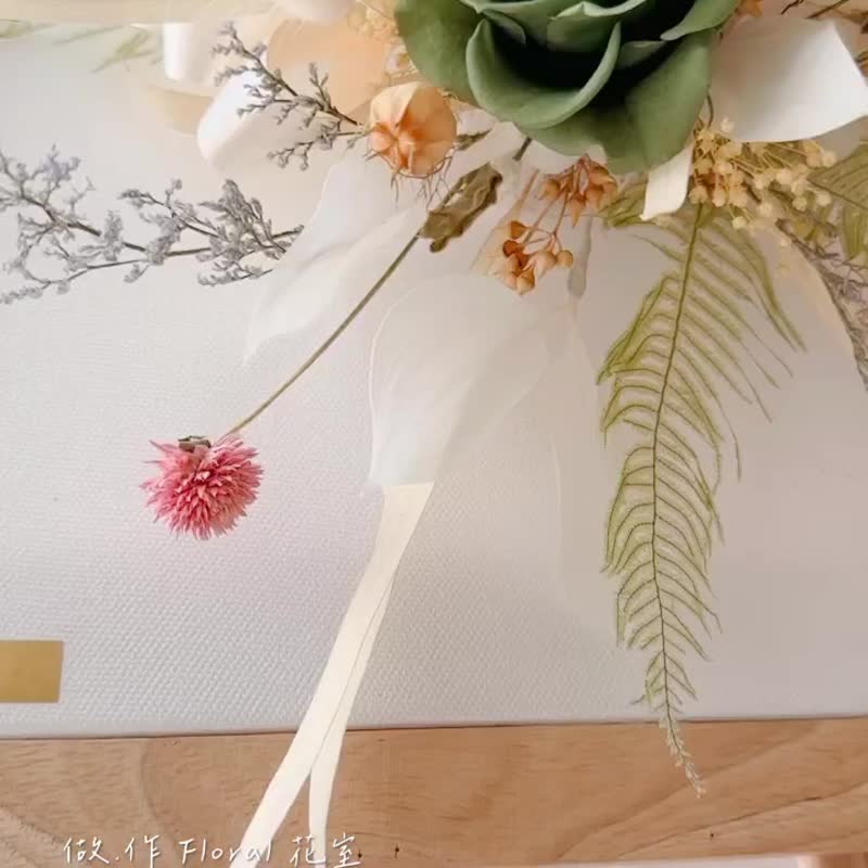 日本永生玫瑰花_立體畫布花 - 乾燥花/永生花 - 植物.花