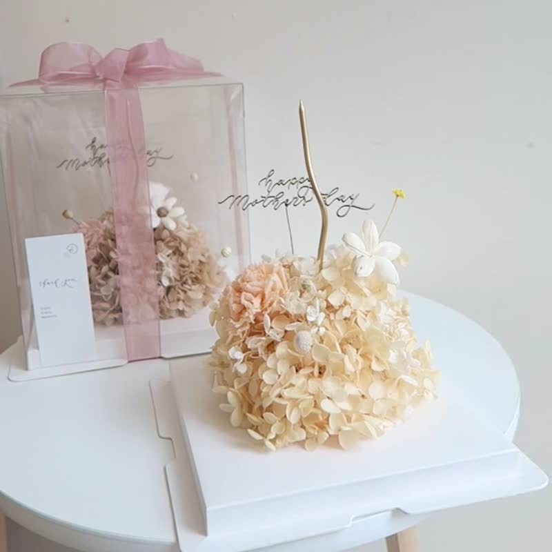 Preserved flower shaped cake Mother’s Day cake Mother’s Day gift - Dried Flowers & Bouquets - Plants & Flowers 