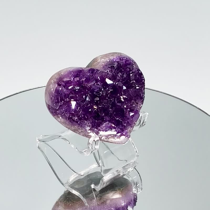 ESP 烏拉圭紫晶愛心 1010136  開運小物紫水晶 小資族輕鬆入手 - 擺飾/家飾品 - 水晶 紫色