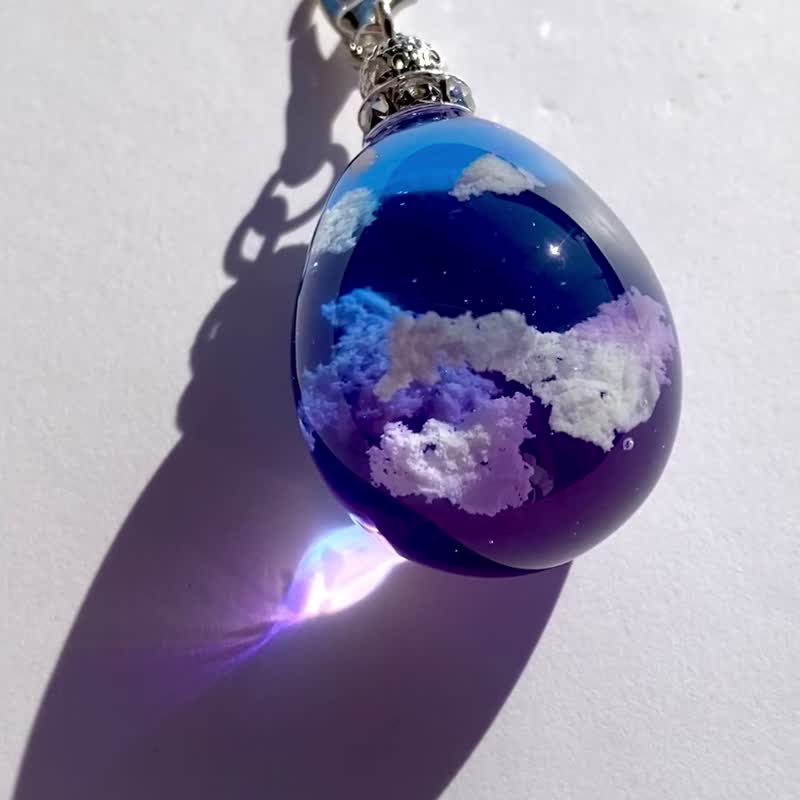 Cloud Resin Everyday Stardust 2 Recommended String Pendant - Necklaces - Resin Purple