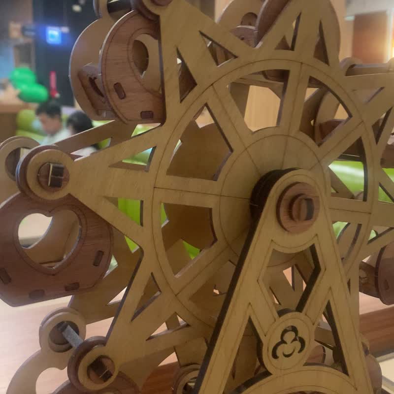 [Handmade DIY] Super giant wooden Ferris wheel ornament model, wooden texture, cute gift - Wood, Bamboo & Paper - Wood 