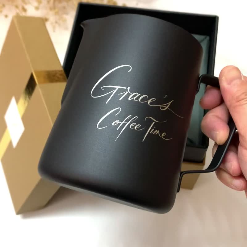 [Coffee Latte Art Cup] Free engraved Stainless Steel latte art cup gift box packaging - Mugs - Stainless Steel Multicolor