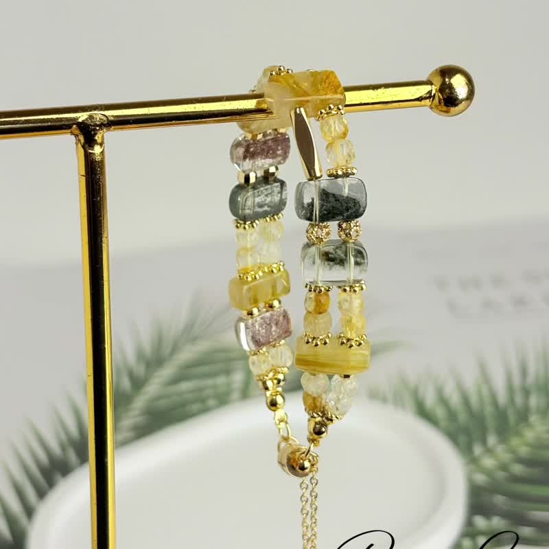 鈦晶手排 綠幽靈 紅幽靈手排 招財 招貴人 提升事業運 - 手鍊/手環 - 水晶