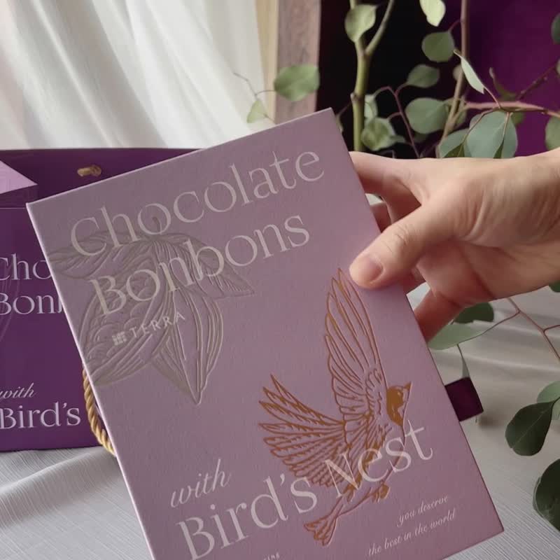 【母親節禮盒】燕窩夾心巧克力 8入裝 - 巧克力 - 新鮮食材 紫色