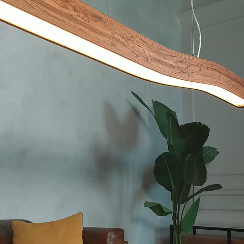 Wood pendant lamp Modern pendant light dining, dining room Chandelier lighting - Lighting - Wood 