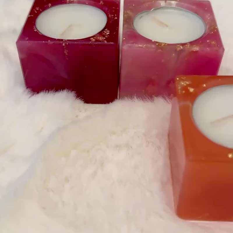 Resin Candle Holder - Candles & Candle Holders - Plastic Multicolor