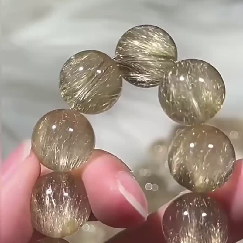 震撼澄澈財富顯化法則維納斯金髮晶丨金錢靈氣丨彌雅原創設計 - 手鍊/手環 - 水晶 黃色