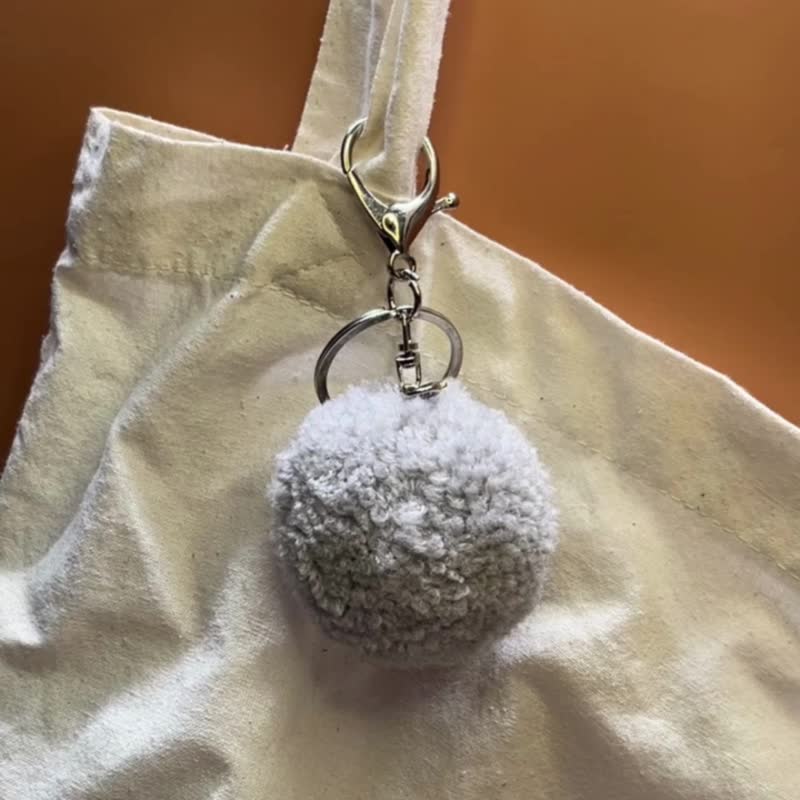 【客製化禮物】毛線肉球 鑰匙圈吊飾/狗狗羊毛氈/貓咪 - 鑰匙圈/鑰匙包 - 羊毛 多色
