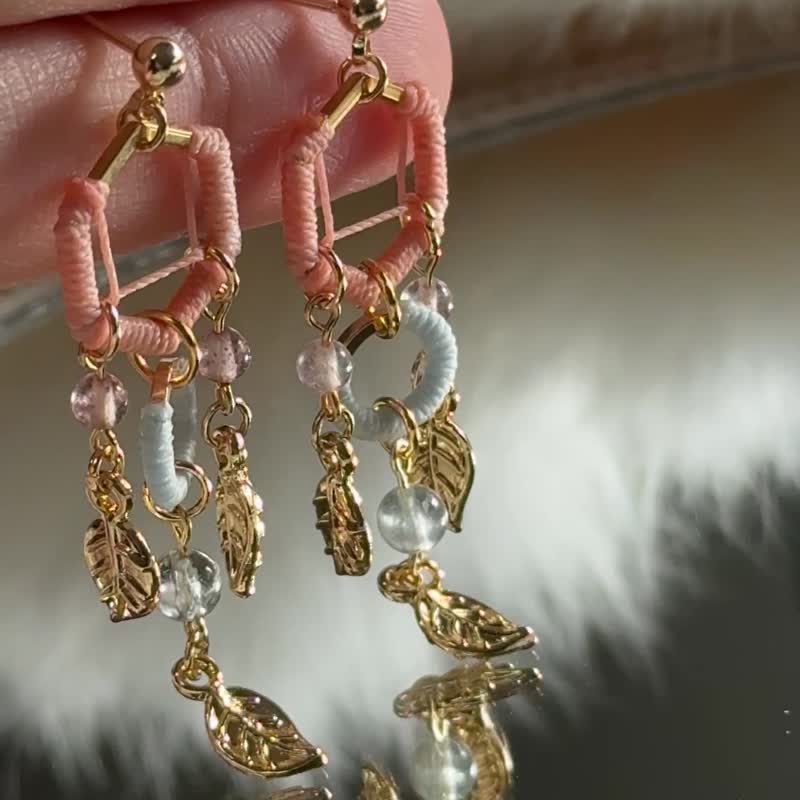 手工捕夢網耳環 - 耳環/耳夾/耳骨夾 - 其他金屬 多色