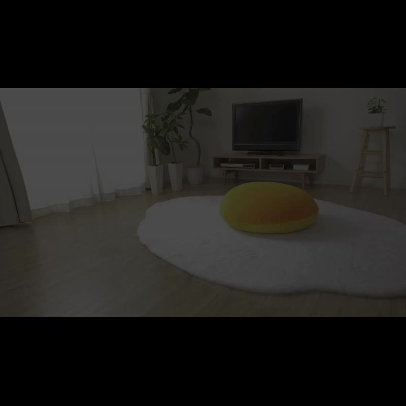 荷包蛋地毯【日本和樂の音色】 - 地墊/地毯 - 其他材質 白色