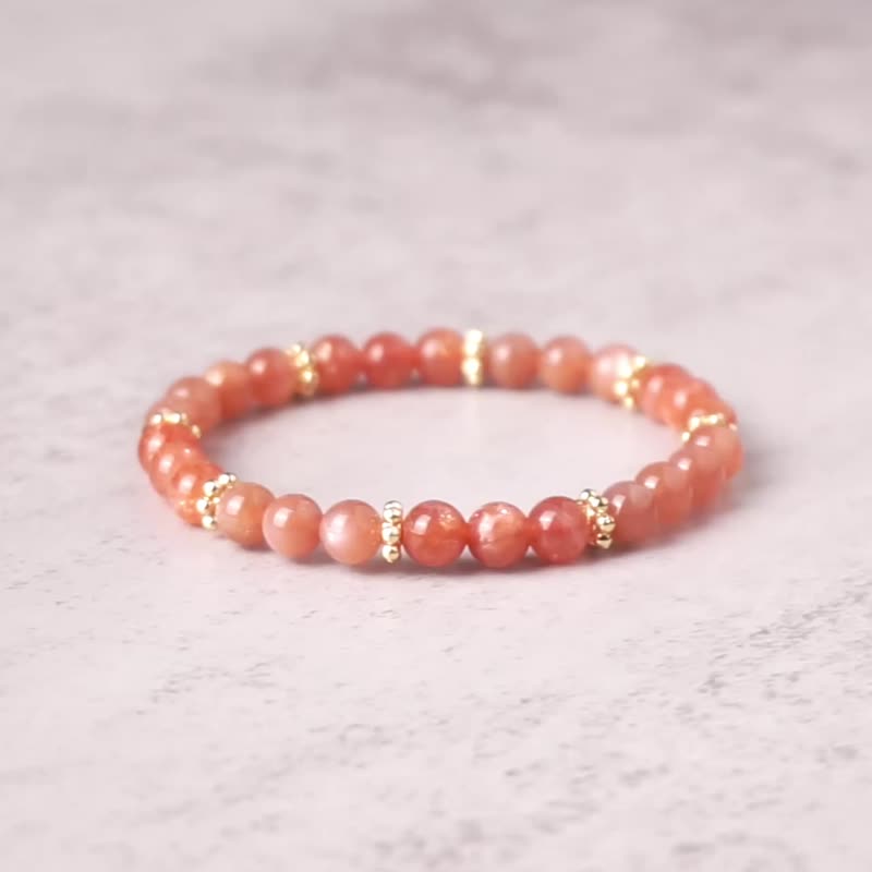 Light Design Series // Stone Orange Moonstone Bracelet // Courage, Confidence and Wealth - Bracelets - Crystal Orange