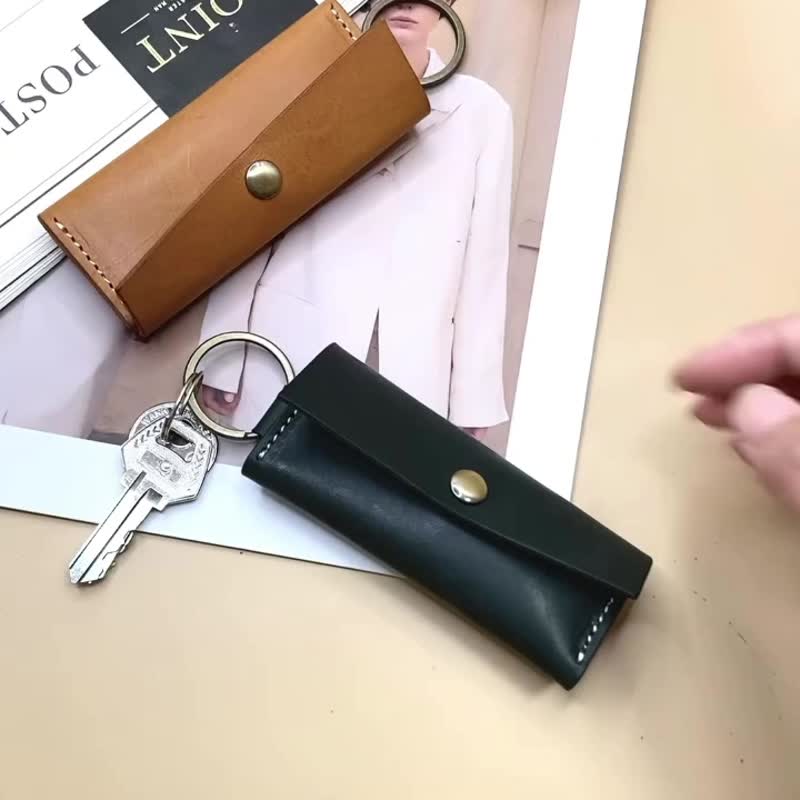 Genuine leather mini wallet key ring key bag small wallet coin purse - Coin Purses - Genuine Leather 