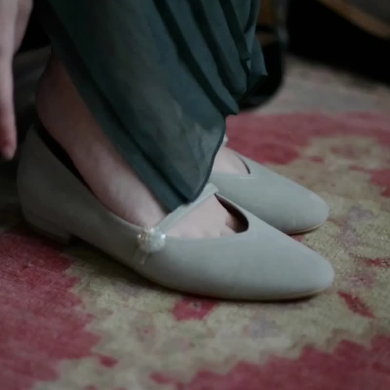 瑪莉珍 月白 MARYJANE - 娃娃鞋/平底鞋 - 其他材質 