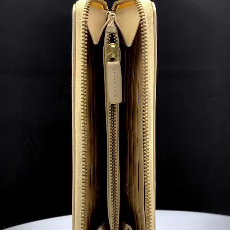 CROSS 限量1折 頂級小牛皮長夾 鉑金色 全新專櫃展示品 - 錢包/皮夾/長短夾 - 真皮 銀色