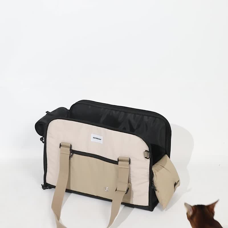 Pet travel bag, cat shoulder bag, cat bag, pet bag, dog bag, pet travel bag - Pet Carriers - Nylon Khaki