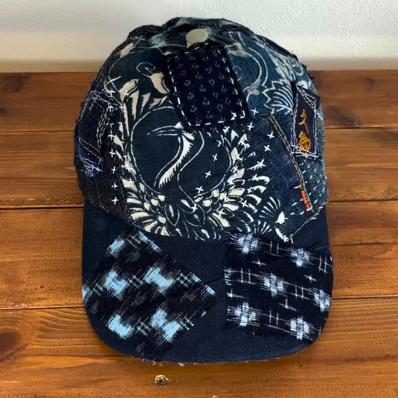 Loose patchwork hat cap-040 - Hats & Caps - Cotton & Hemp 