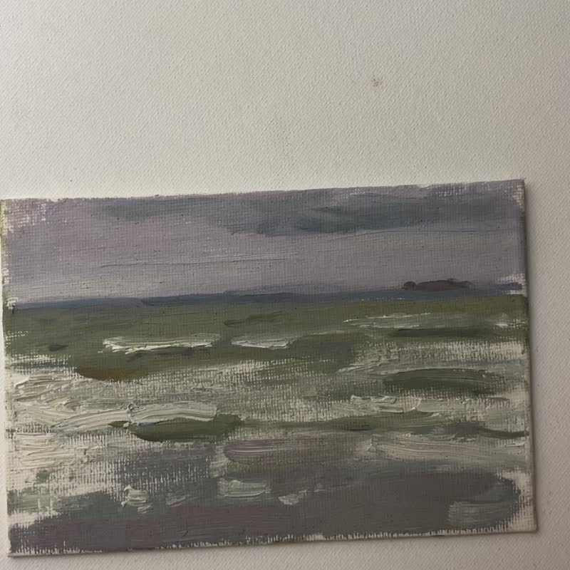Pacific ocean, oil painting 6x4in(15x10cm) - Illustration, Painting & Calligraphy - Other Materials 
