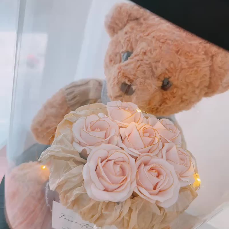 Bear doll preserved flower bouquet - Dried Flowers & Bouquets - Plants & Flowers 