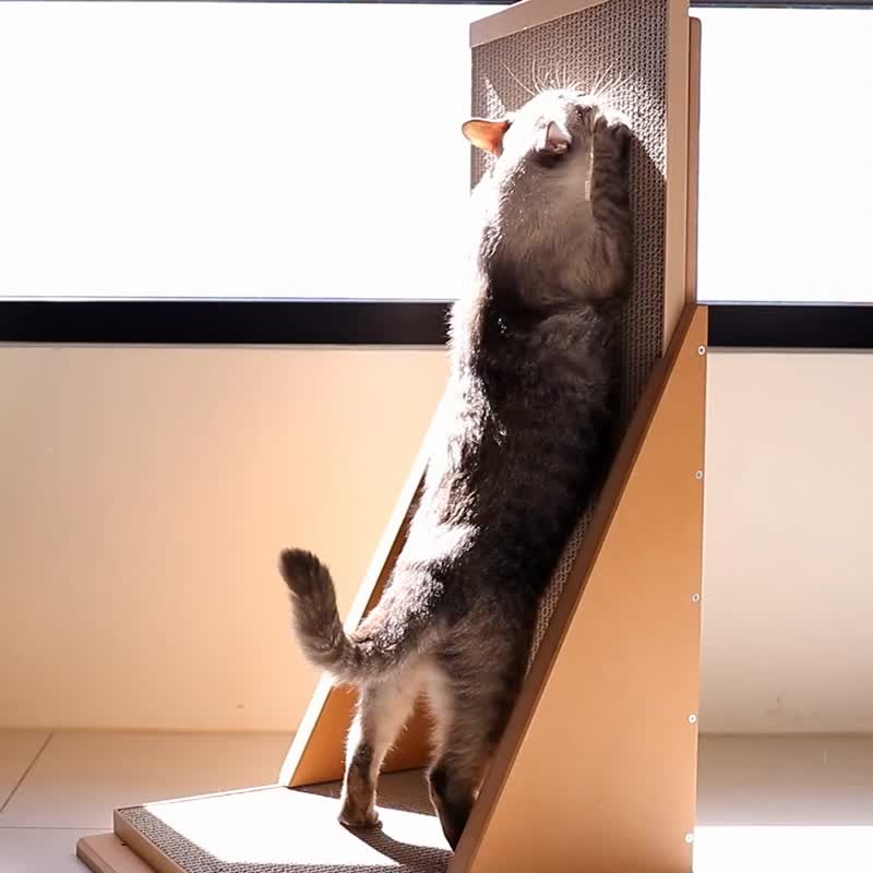 爬爬貓直立式貓抓板 / 木製 / 可替換抓板 / PaPaCat - 貓跳台/貓抓板 - 木頭 咖啡色
