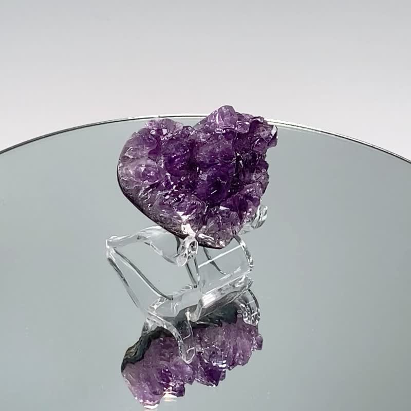 ESP 烏拉圭紫晶愛心 970044  開運小物紫水晶 小資族輕鬆入手 - 裝飾/擺設  - 水晶 紫色