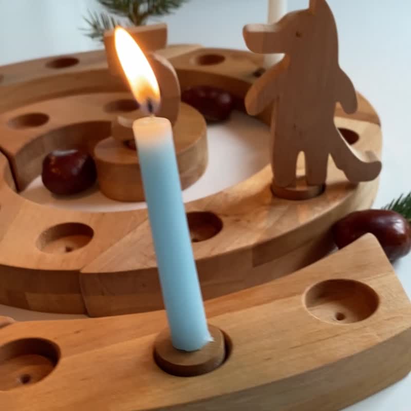 Advent calendar. Waldorf Spiral - Items for Display - Wood 