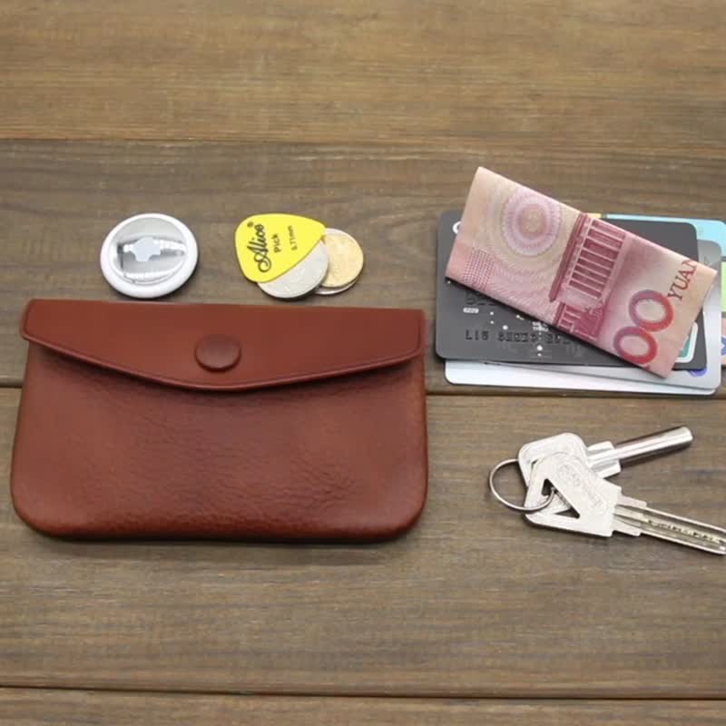 個性手工義大利植鞣革信用卡零錢包 - 散紙包 - 真皮 