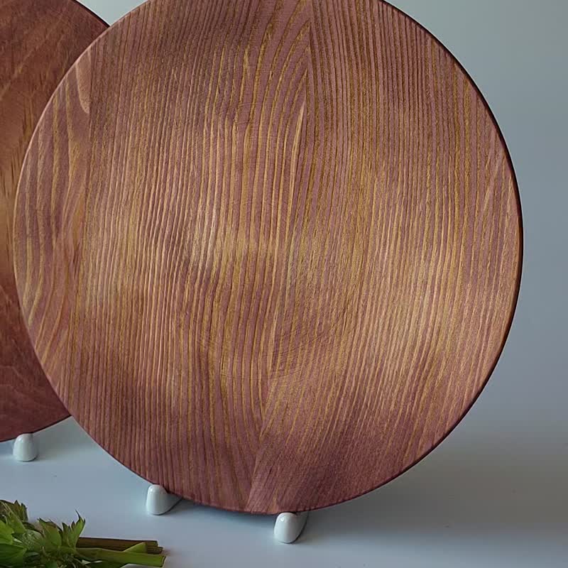 木製プレート マホガニー - 皿・プレート - 木製 ブラウン