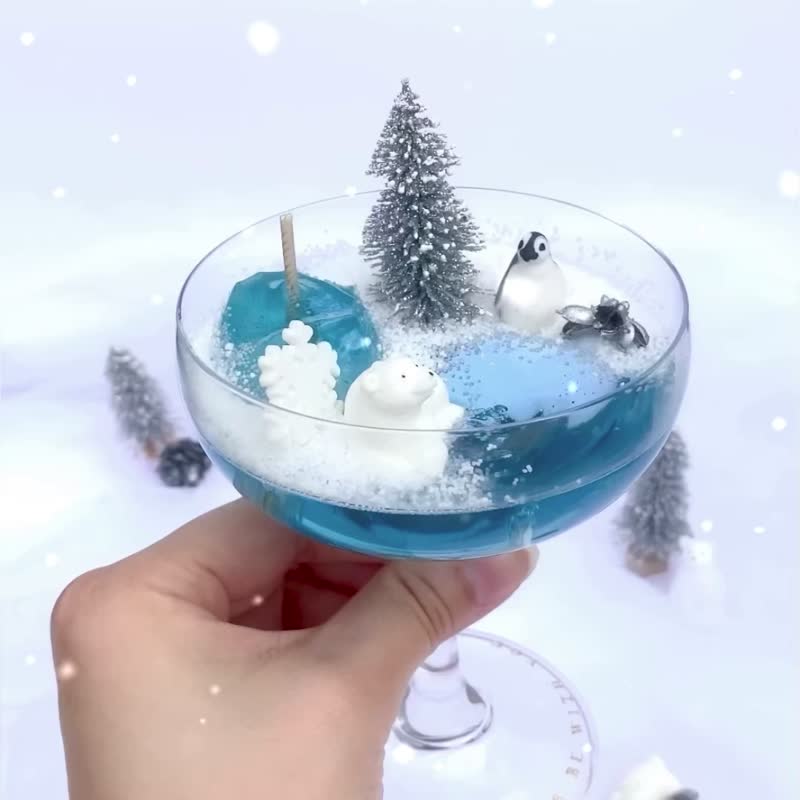 The Magic of Snow Candle | Handmade Scented Candles - Candles & Candle Holders - Wax Blue