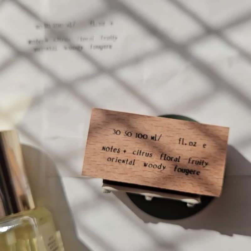 perfume notes rubber stamp - ตราปั๊ม/สแตมป์/หมึก - ไม้ 