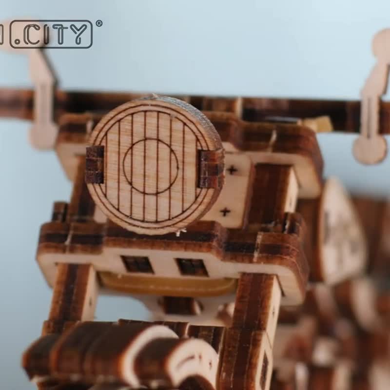 WOODEN CITY - Cruiser V-Twin / 3D Model - งานไม้/ไม้ไผ่/ตัดกระดาษ - ไม้ สีกากี