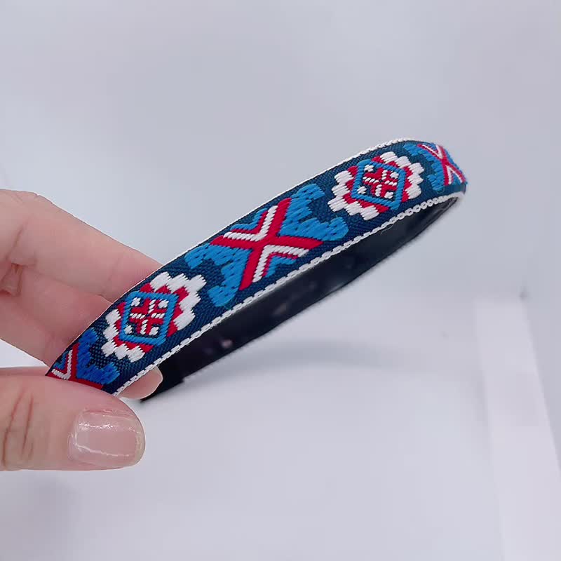 手工塑形減壓髮箍織帶-曉露 - 髮箍/髮帶 - 繡線