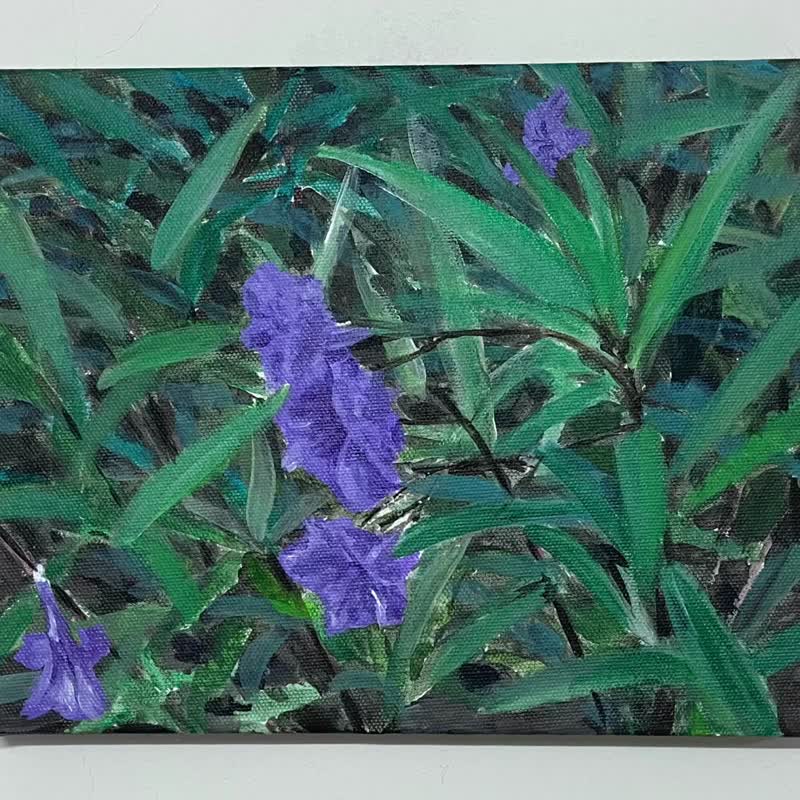 Original | Photography Print & Drawing | Wall Art | Purple Flowers in Sun - โปสเตอร์ - ผ้าฝ้าย/ผ้าลินิน สีเขียว