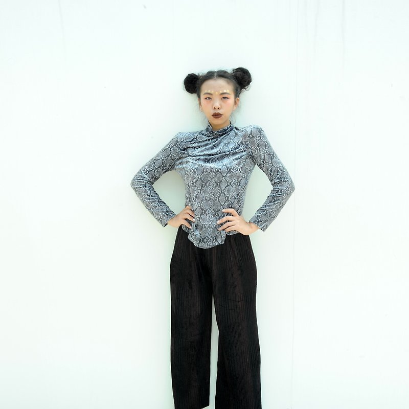 Vintage suede trousers wrinkle - Women's Pants - Other Materials 