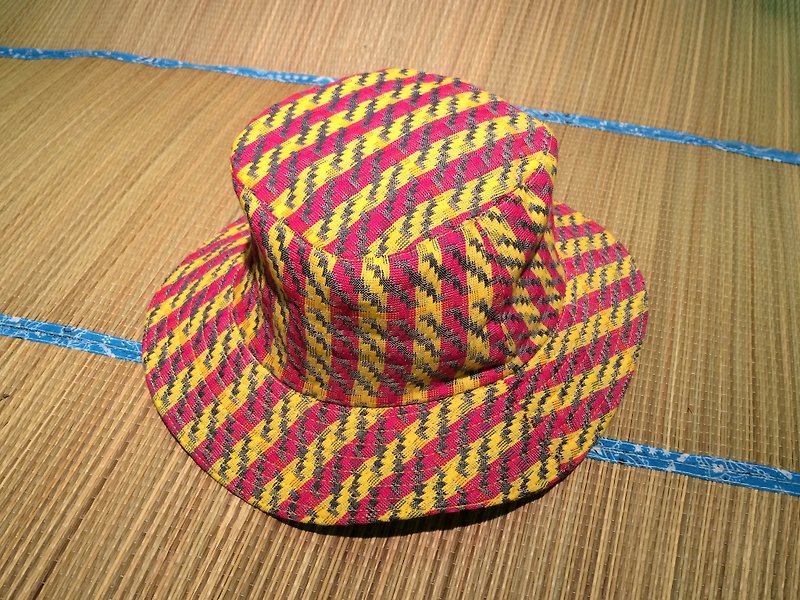 EARTH.er │ traditional Nepalese mountaineering cloth sombrero # 02 ● Traditional Dhaka Hiking Bonnie Hat # 02│ :: Hong Kong original design brand :: - หมวก - วัสดุอื่นๆ สีเหลือง