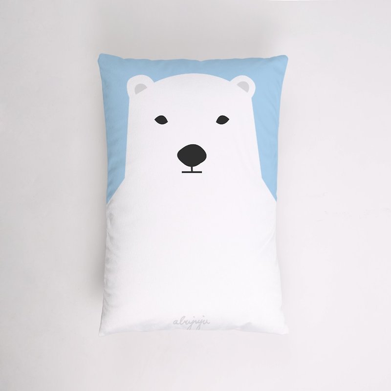 Polar Bear Polar bear pillow (pillow) - เครื่องนอน - วัสดุอื่นๆ ขาว