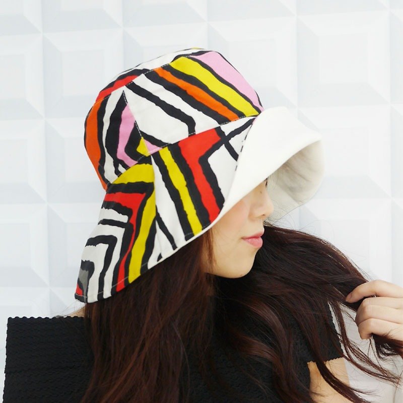 ATIPA Luxury Reversible Long Brim Sun Hat (Sun UV Protection) - Hats & Caps - Acrylic Multicolor