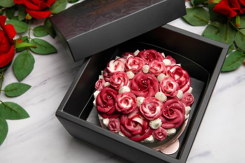 Felicitas Pâtissérie 【母親節蛋糕】6吋薔薇之戀捧花蛋糕標準版/玫瑰/生日蛋糕/5天後
