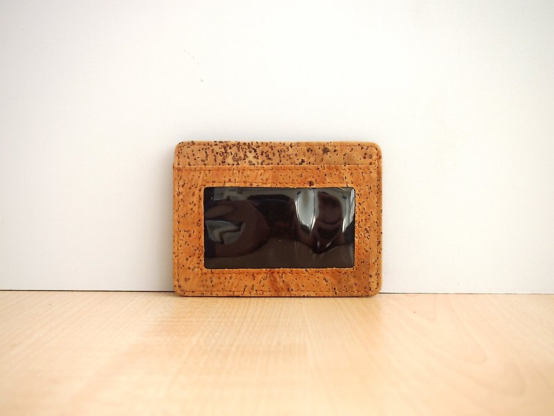 Cork All in One Card Holder with Money Clip Business Card Holder Money clips - Wallets - Cotton & Hemp Brown