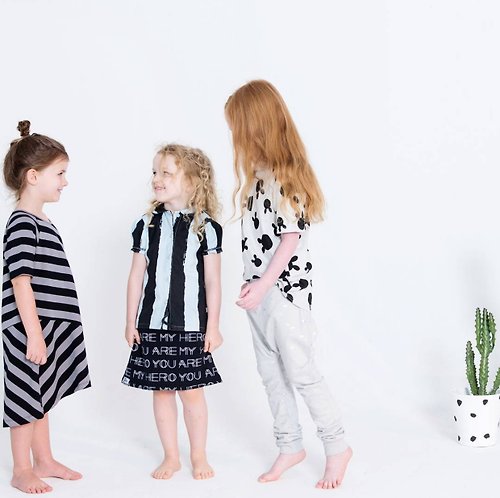 lovelybaby北歐有機棉童裝 Mói Kids 冰島有機棉童裝女童洋裝 2歲至8歲條紋