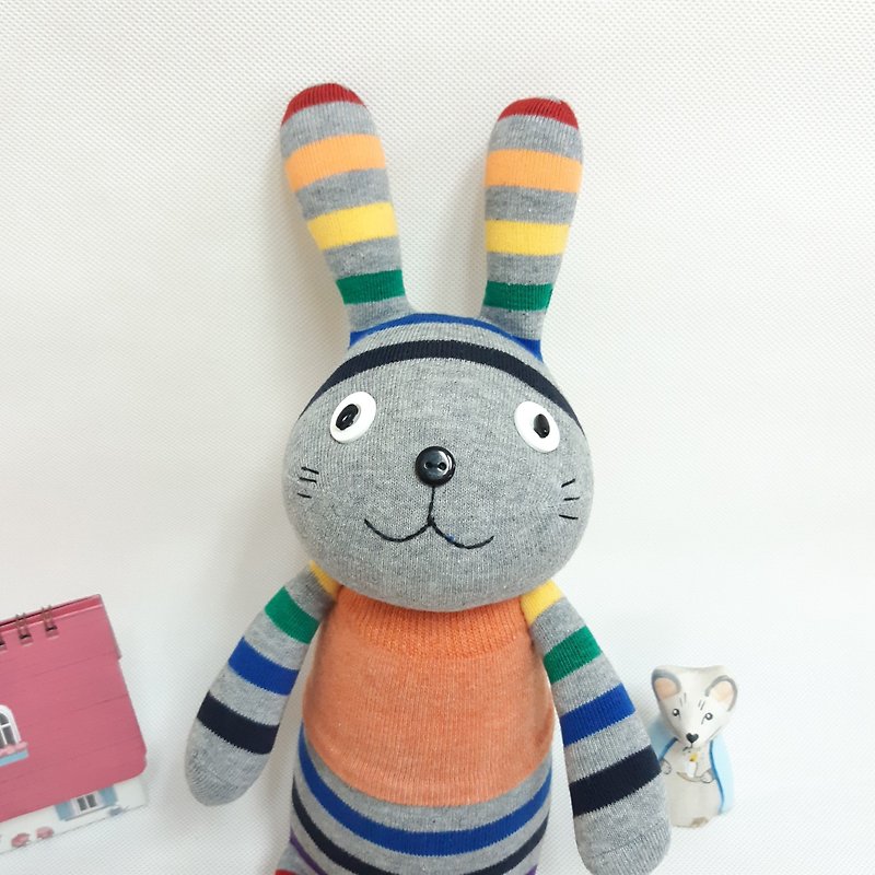 Rabbit Meow/ Doll/ Sock Doll/ Rabbit/ Cat - ตุ๊กตา - ผ้าฝ้าย/ผ้าลินิน 