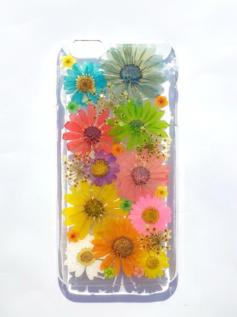 Handmade phone case, Pressed flowers phone case, iphone 6 plus phone case, Colorful - Phone Cases - Plastic 