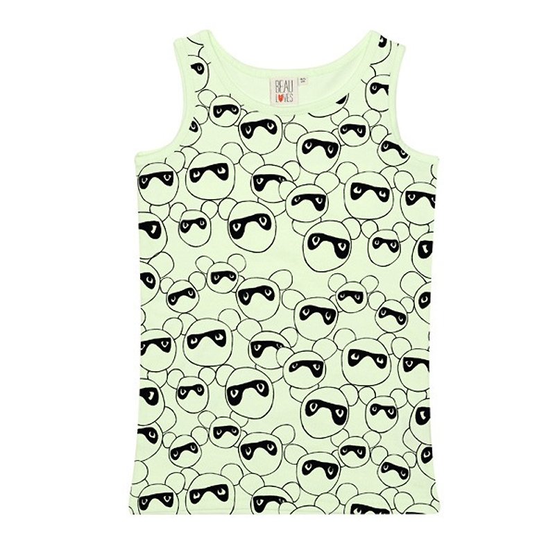 Spring Summer 2016 Beau Loves Mint Green Full Masked Bears Vest - Other - Other Materials Green